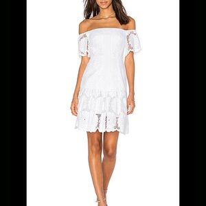 Nicholas Sunflower Lace Dress White Size 6 NWT
